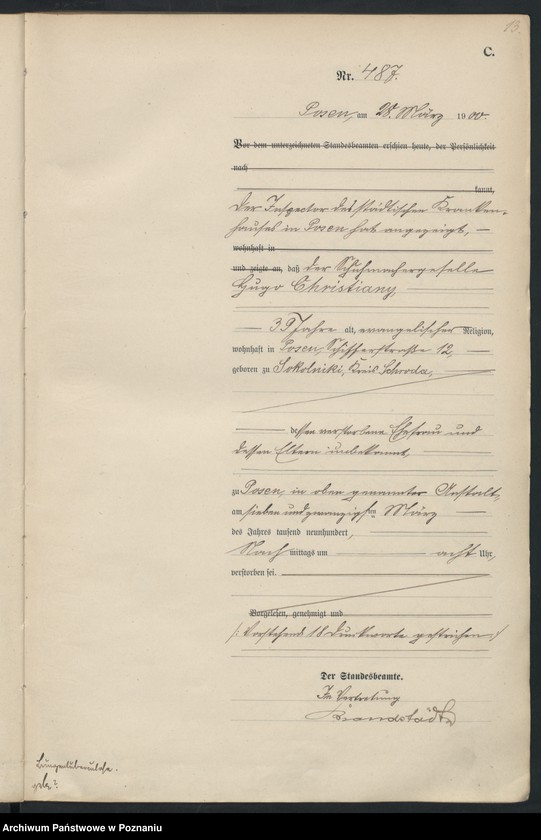 Obraz 16 z jednostki "Księga miejscowa zgonów"