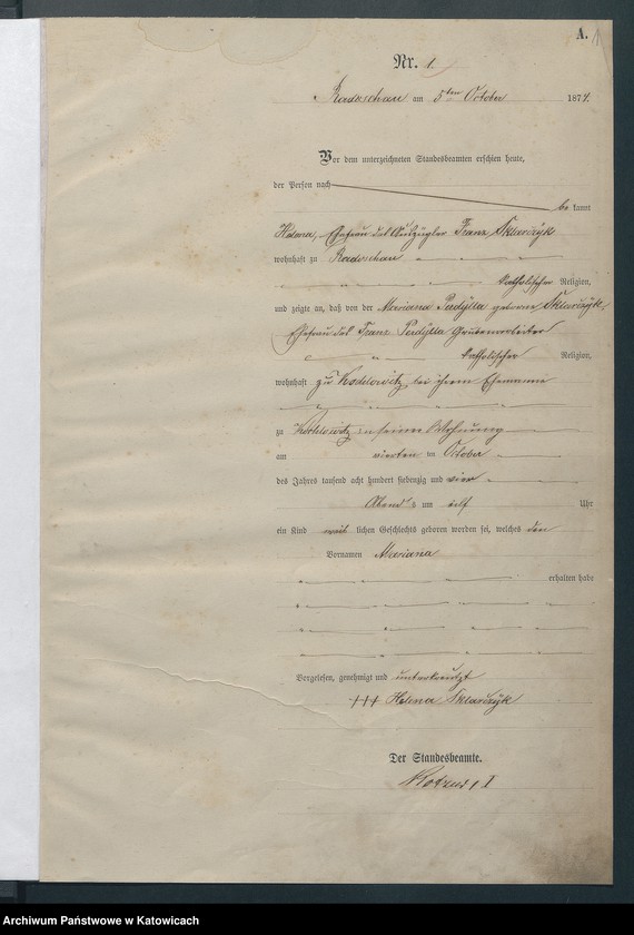 Obraz z jednostki "Księga Urodzeń nr 1 - 33"