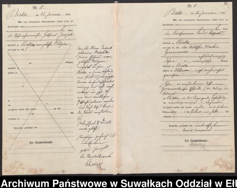 image.from.unit.number "Sterbe-Haupt-Register des Königlichen Preussischen Standes-Amtes Bialla Kreis Johannisburg"