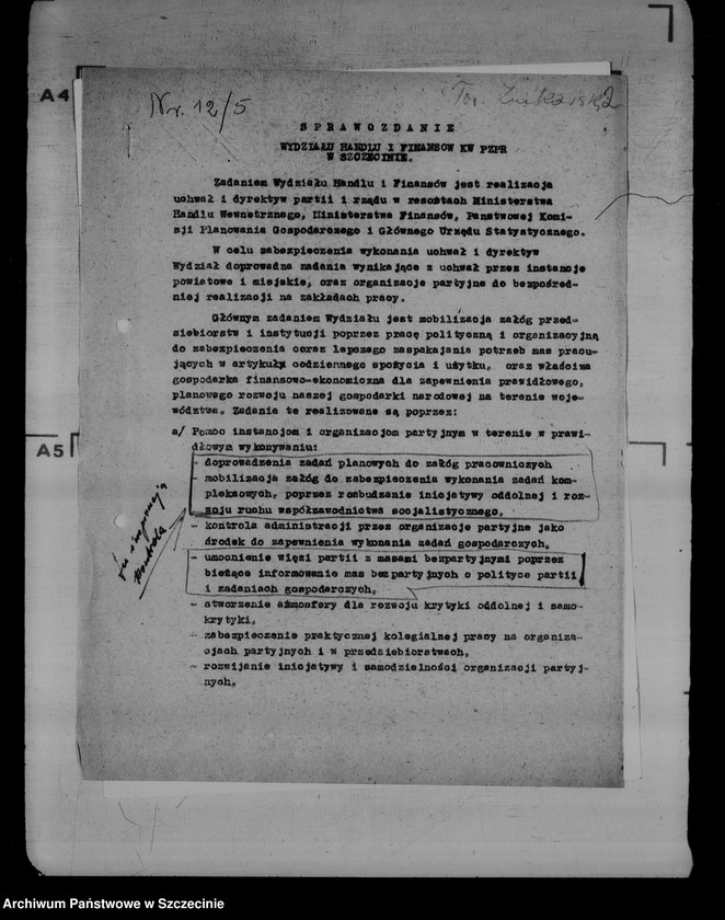 image.from.unit.number "Sprawozdania, informacje i oceny Komitetu Wojewódzkiego Polskiej Zjednoczonej Partii Robotniczej"