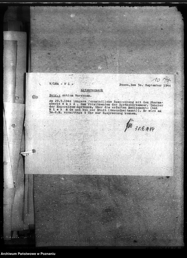 Obraz 14 z jednostki "Łupy wojenne zdobyte podczas powstania warszawskiego - Aktion Warschau. Hauptakten II."