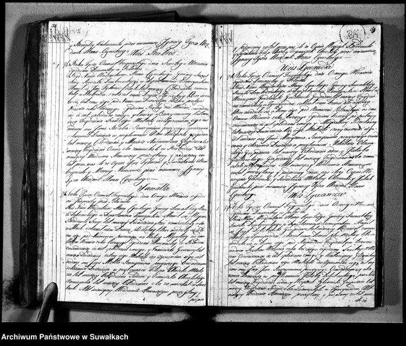 image.from.unit.number "Księga aktu urodzonych gminy suwalskiey, powiatu dąbrowskiego w departamencie łomżyńskim od dnia 1 maja 1813 po 1 maja 1814"