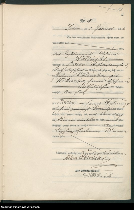 Obraz 14 z jednostki "Księga urodzeń t. I, II"