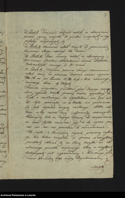 Obraz 9 z jednostki "[Informacja w sprawie miasta Leszna z Dominium]"