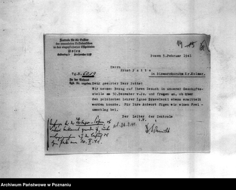 Obraz 18 z jednostki "Korespondencja w sprawie wytoczenia procesów sądowych Polakom, podejrzanym o zabójstwo miejscowych Niemców w 1939roku"