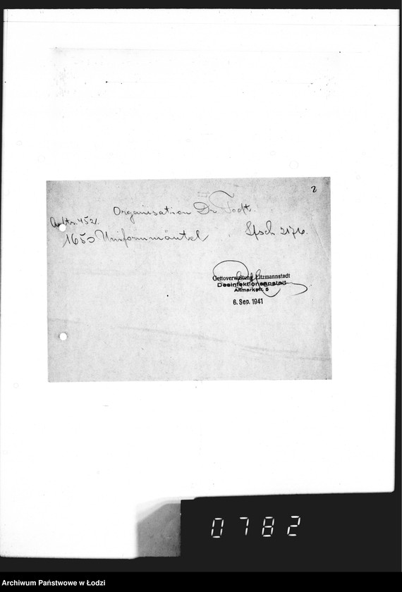 Obraz 6 z jednostki "[Dowody dostawy umundurowania dla firmy O.dr Todt Organisation"