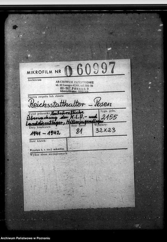 Obraz 2 z jednostki "Amtsätrztliche Überwachung der K. L. V. - und Landdienstalager, Hitlerjungendlager"