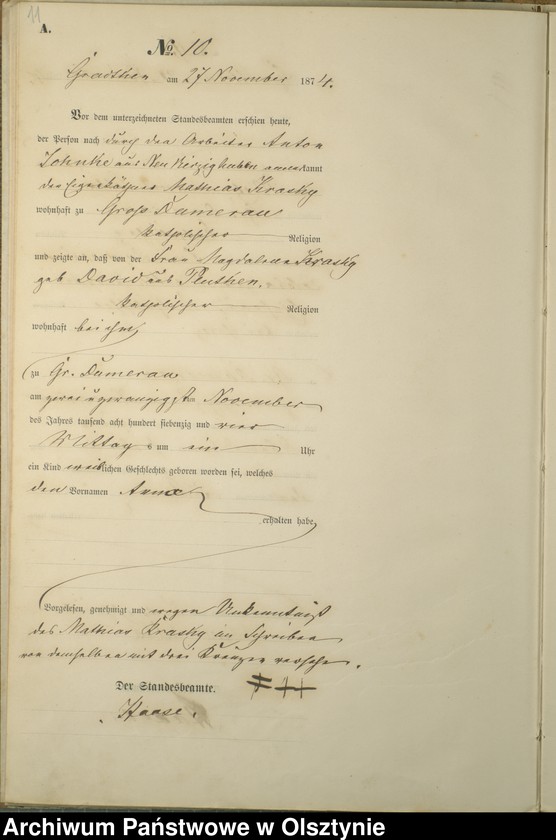 image.from.unit.number "Haupt-Geburts-Register Nr 1 - 19"