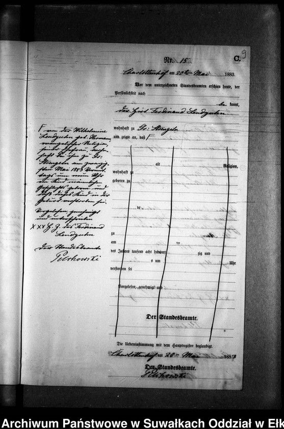 image.from.unit.number "Sterbe-Neben-Register des Preussischen Standes-Amtes Gr. Strengeln Kreis Angerburg"