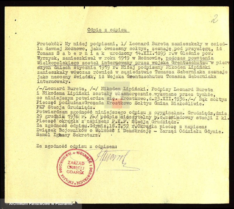 Obraz 14 z jednostki "Życiorysy powstańców wielkopolskich: S - tom l /Saberniak Tomasz - Sieradzki Piotr/."