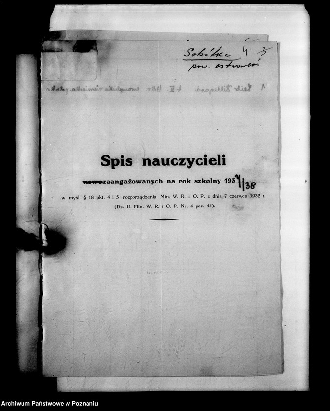 Obraz 8 z jednostki "Prywatna Szkoła Powszechna z niemieckim językiem nauczania Sobótka powiat Ostrów"