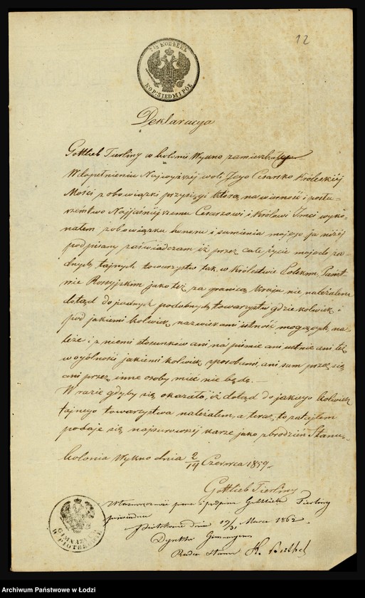 Obraz 14 z jednostki "O službe učitelja Gotliba Tirlinga"