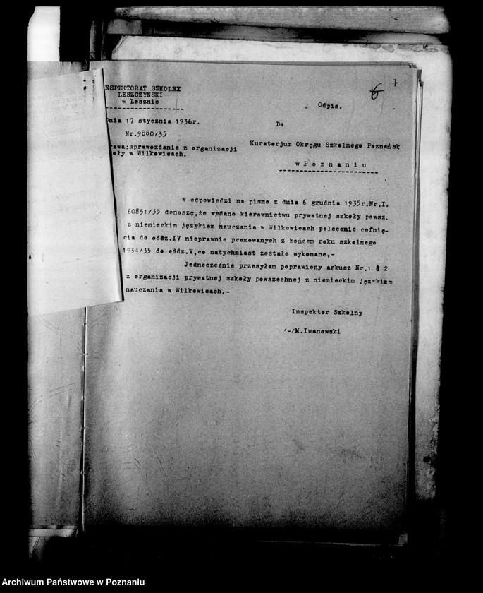 Obraz 10 z jednostki "Prywatna Szkoła Powszechna z niemieckim językiem nauczania Wilkowice, powiat Leszno"