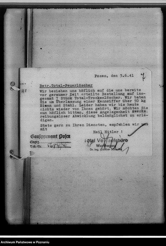 Obraz 13 z jednostki "Sicherung [dotyczy ksiąg kościelnych] gegen Nässe, Feuer und Diebstahl"