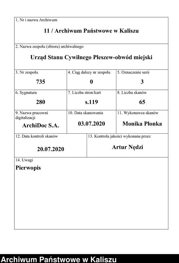 Obraz 1 z jednostki "[Księga zgonów]"