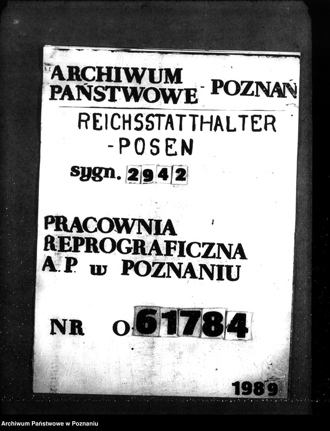 Obraz 1 z jednostki "Barackenbedarf der Ordnungspolizei - Posen: 1) Kraftwagenbaracke, 2) 2 Gefängnisbarakken, 3) 3 Baracke für Kaserne, 4) 7 - 1 Backere für Hermannstal"