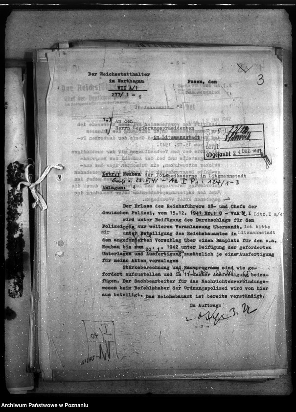 Obraz 7 z jednostki "Neubau. Polizeikaserne - Litzmannstadt"