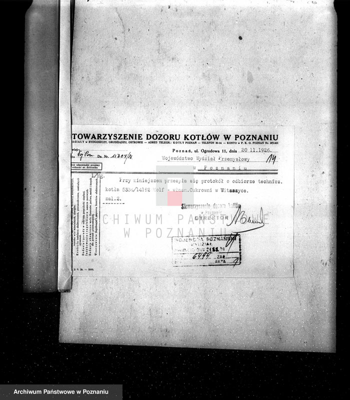 Obraz 19 z jednostki "Cukrownia w Witaszycach pow. jarociński nr woj. kotła 3822"