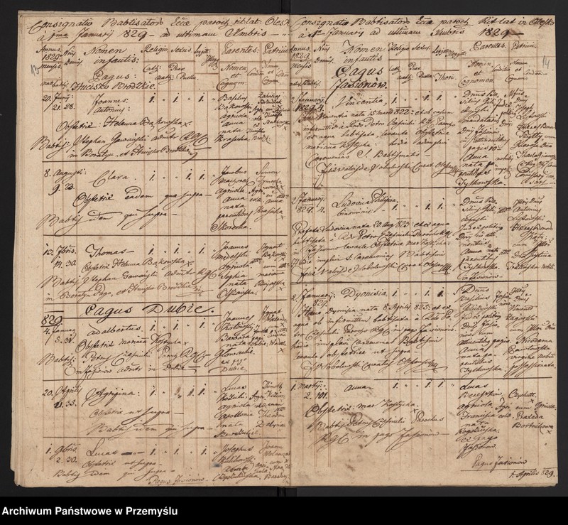 image.from.unit.number "[Odpisy ksiąg urodzeń, małżeństw, zgonów parafii rzymskokatolickiej Olesko z 1829 roku]"