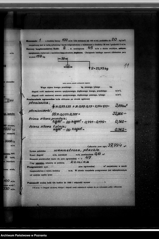 Obraz 15 z jednostki "Tartak w Czarnkowie Ignacego Klessy nr kotła fabr. 6819 nr kotła woj. 874"