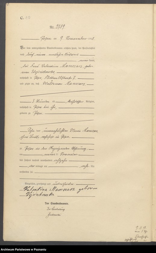 Obraz 12 z jednostki "Księga miejscowa zgonów tom VII [Rejestr główny zgonów]"