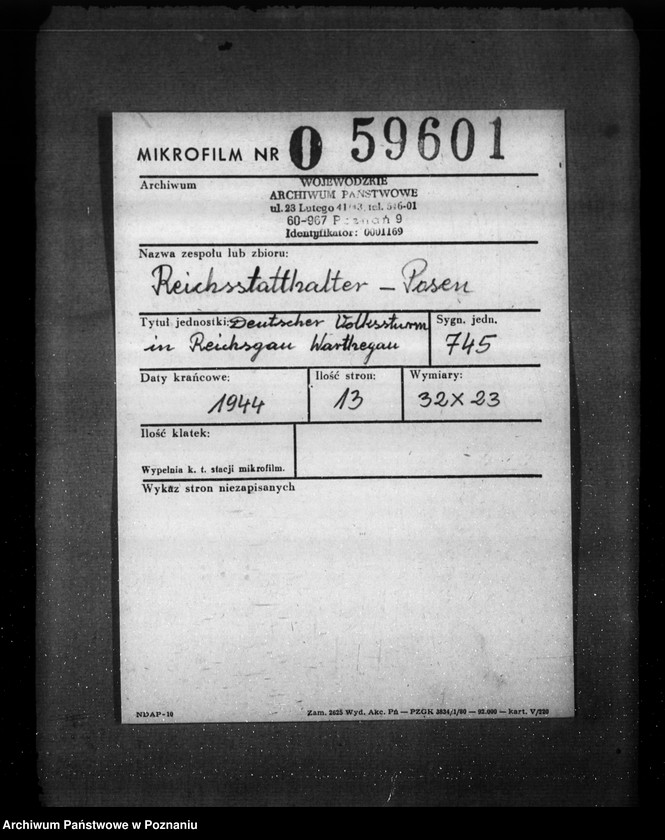 Obraz 2 z jednostki "Deutscher Volkssturm im Reichsgau Wartheland"