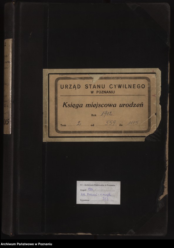 Obraz 3 z jednostki "Księga miejscowa urodzeń t. II"