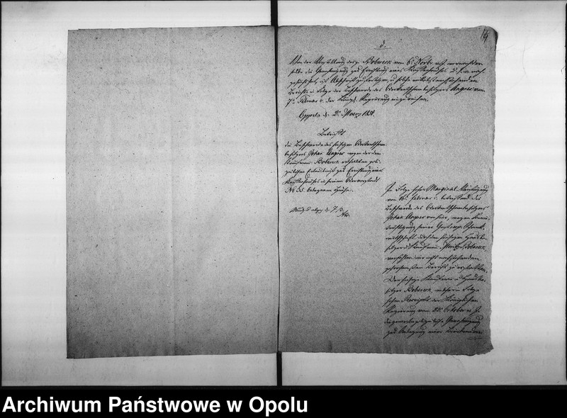 Obraz 12 z jednostki "Acta des Magistrats zu Oppeln betreffend die dem p. Bobreck ertheilte Erlaubniß zum Kleinhandel mit geistigen Getränke und zur Errichtung eines Kaffen=Etablissements in seinem Hause No 35 Odervorstadt so wie die Denunciation des p. Angres"