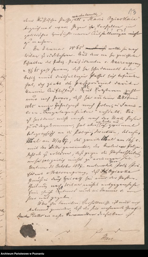 Obraz 16 z jednostki "A. betr. Viktor von Oginski und seine Gemahlin Maria geboren Gräfin Plater"