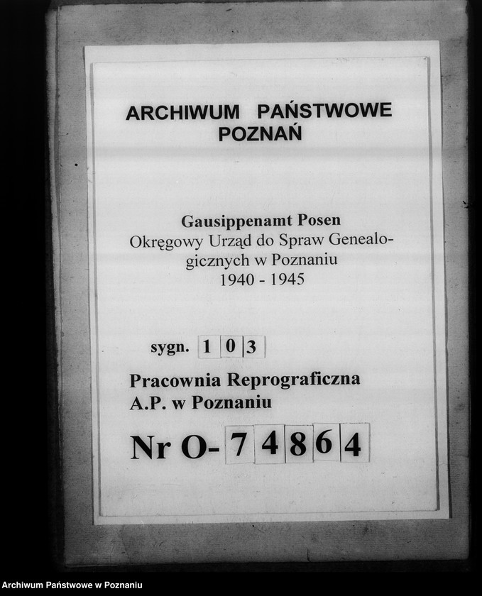 Obraz 1 z jednostki "Sicherung und Verwahrung des Schriftgutes"