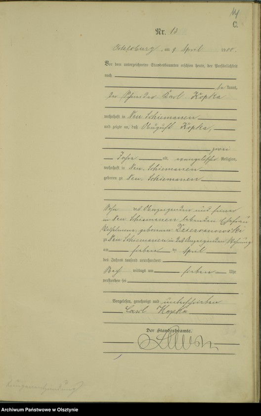 image.from.unit.number "Sterbe-Haupt-Register Nr 1 - 46"