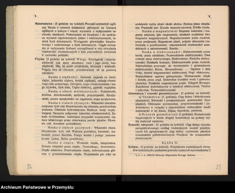 image.from.unit.number "V Sprawozdanie Dyrekcji c.k. wyższej szkoły realnej w Jarosławiu za rok szkolny 1908/9"