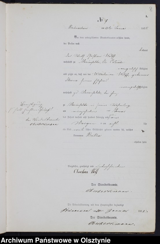 image.from.unit.number "Geburts-Neben-Register Nr 1 -167"