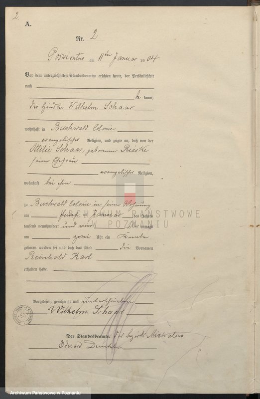 Obraz 5 z jednostki "Geburts-Haupt-Register"