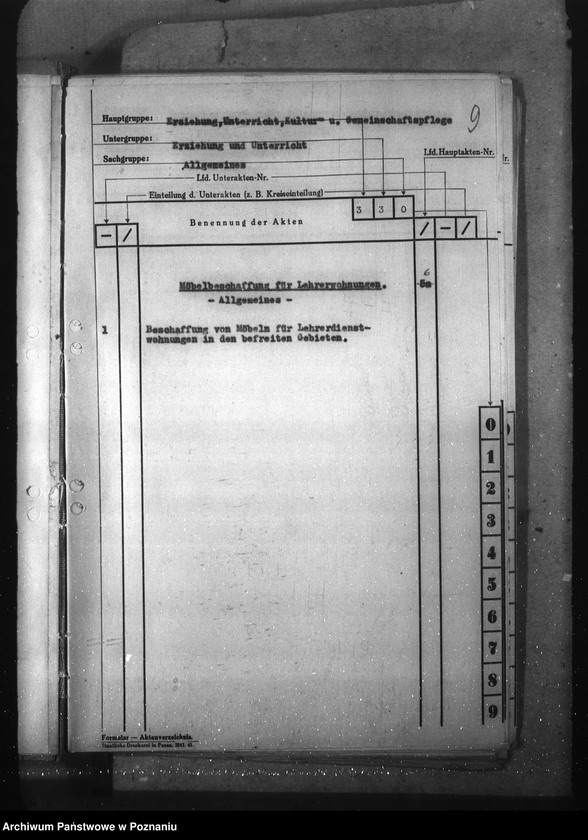 Obraz 13 z jednostki "Aktenplan der Abteilung III (Erziehung, Unterricht, Kultur- und Gemeinschafts- pflege)"