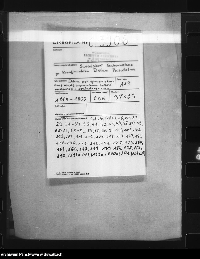 image.from.unit.number "/ Akta dot sporów o karczmę, osadę poprawienia tabeli nadawczej i dokładnego określenia powierzchni gruntów wsi Poklewiszki, gm. Chlebiszki, pow. Mariampol/"