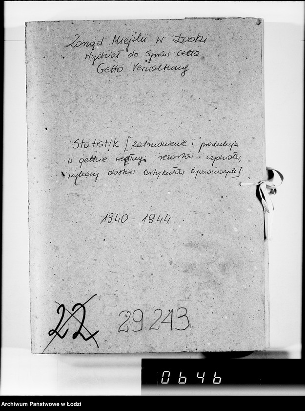 Obraz 4 z jednostki "Statistik [zatrudnienie i produkcja w Getcie według resortów i wydziałów, wykazy dostaw artykułów żywnościowych]"