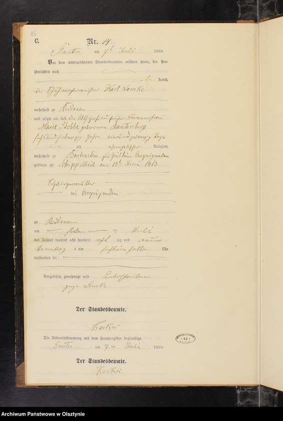image.from.unit.number "Sterbe-Neben-Register Nr 1 - 23"
