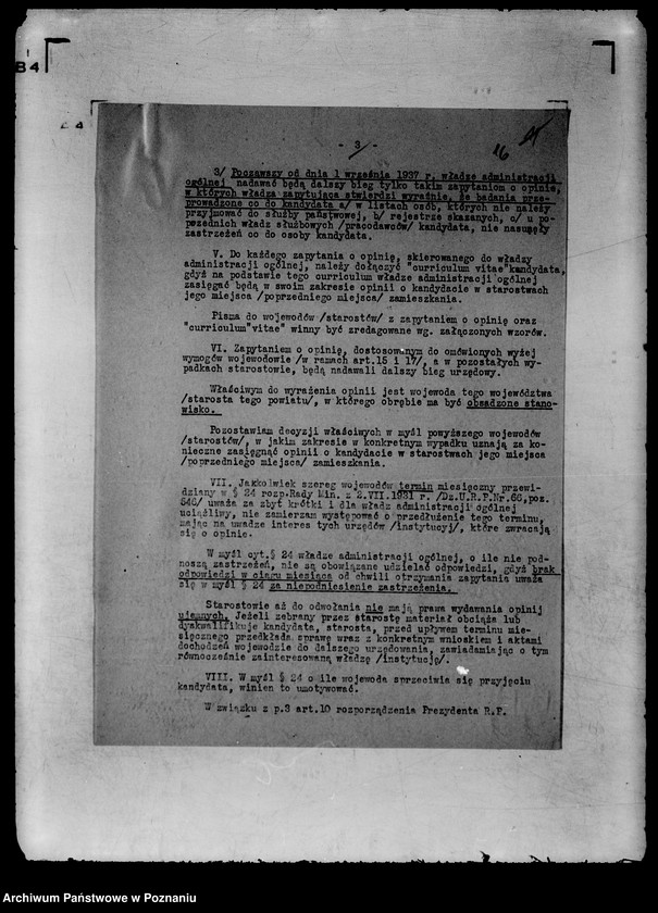 Obraz 20 z jednostki "Zbiór ogólników i zarządzeń Ministerstwa Spraw Wewnętrznych"