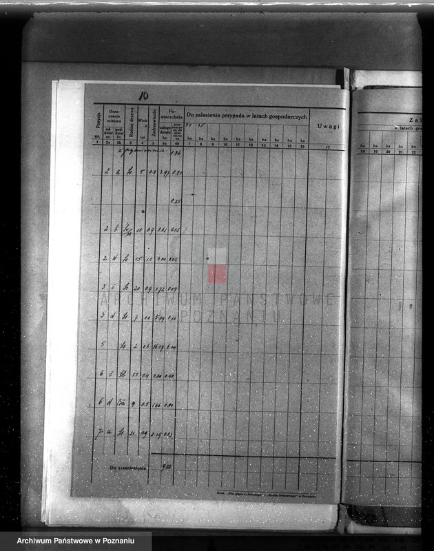 image.from.unit.number "Plan urządzenia gospodarstwa leśnego dla lasu majętności Biezdrowo powiat szamotulski"