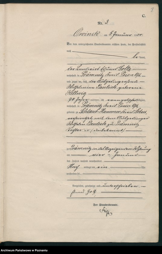 Obraz 6 z jednostki "Sterbe-Haupt-Register"