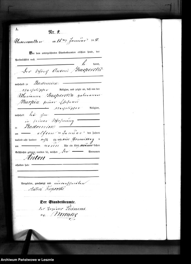 Obraz 7 z jednostki "[Księga urodzeń]"