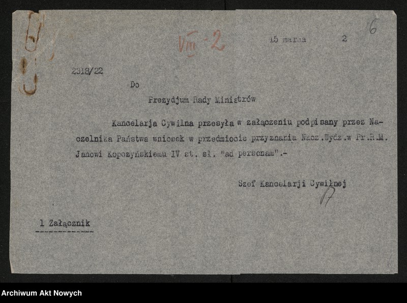 image.from.unit.number "Nominacje i dymisje w Biurze Prezydium Rady Ministrów"