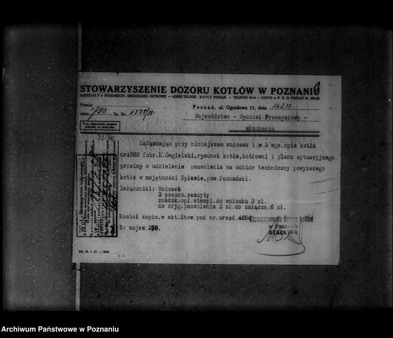 Obraz 5 z jednostki "Gorzelnia rolnicza w Spławiu powiat poznański hr. Mycielski nr woj. 298"