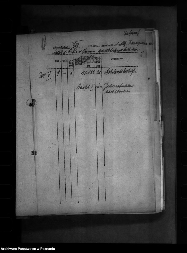 Obraz 9 z jednostki "Reichsdomänenverwaltung. Reichsbodenfonds. Reichswasserwirtschaftsverwaltung. Landeskulturverwaltung"