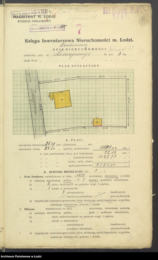 image.from.unit.number "Księga inwentarzowa nieruchomości m. Łodzi ul. Leszczynowa"