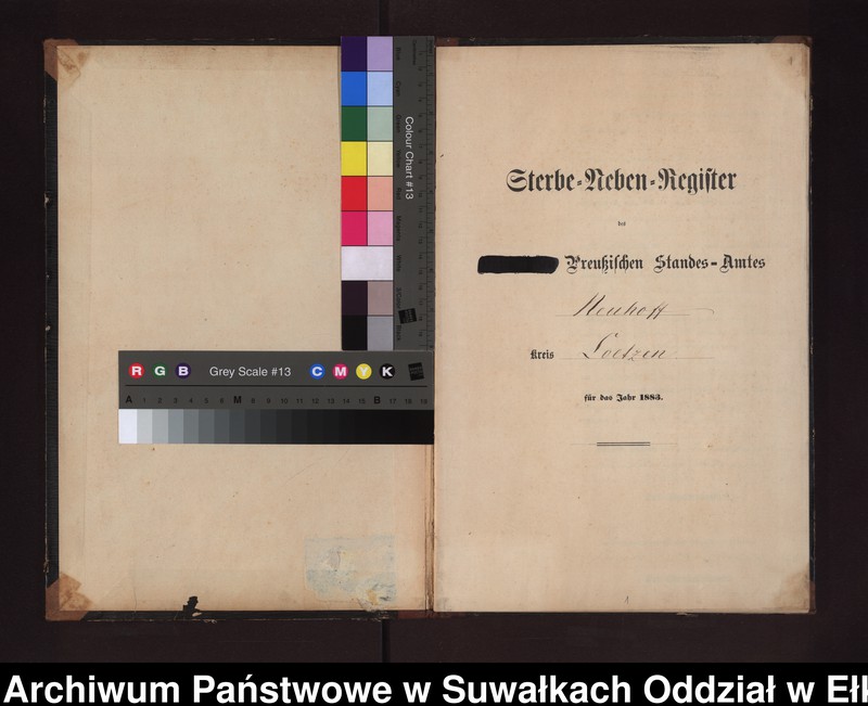 Obraz z jednostki "Sterbe-Neben-Register des Preussischen Standes-Amtes Neuhoff Kreis Loetzen"