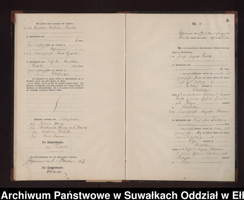 image.from.unit.number "Heiraths-Neben-Register des Preussischen Standes-Amtes Stasswinnen Kreis Loetzen"