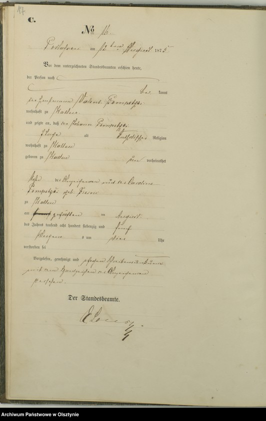 image.from.unit.number "Haupt-Sterbe-Register Nr 1 - 32"