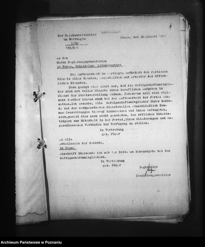 Obraz 8 z jednostki "Überprüfung und Erfassung der Angestelten. Polnische Angestellten des Reichsarchivs und im Referat der Statistik"